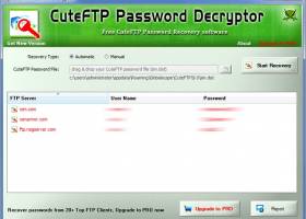 CuteFTP Password Decryptor screenshot