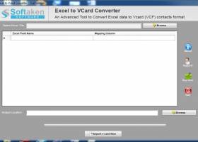 Softaken Excel to VCard Converter screenshot