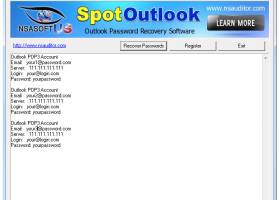 SpotOutlook Password Recovery screenshot