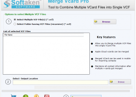 Softaken Merge vCard Pro screenshot