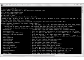 VeryUtils Office to PDF Converter Command Line screenshot