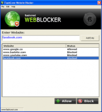 FlashCrest Website Blocker screenshot