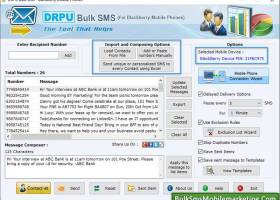 Bulk SMS Marketing Software Blackberry screenshot