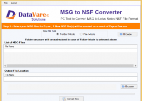 Datavare MSG to NSF Converter screenshot