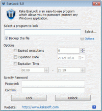 Kaka ExeLock screenshot