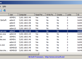 NetworkOpenedFiles screenshot