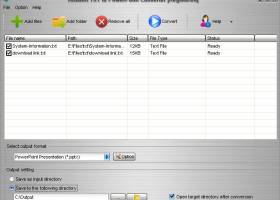 Aostsoft TXT to PowerPoint Converter screenshot
