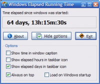 Windows Elapsed Running Time screenshot