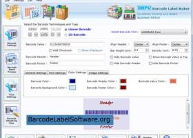 Inventory Barcode Label Software screenshot