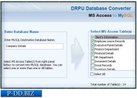 MS Access to MySQL Db Converter screenshot