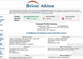 Belarc Advisor screenshot