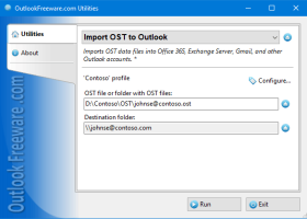 Import OST to Outlook screenshot