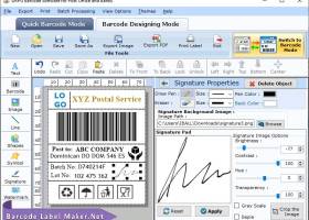 Post Office Barcode Label Generator screenshot