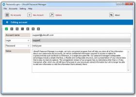 Ulinsoft Password Manager screenshot