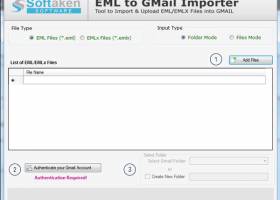 Softaken EML to GMail Importer screenshot