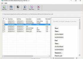 Export Live Mail Calendar screenshot