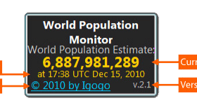 World Population Monitor screenshot