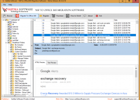 Vartika NSF to office365 Converter screenshot