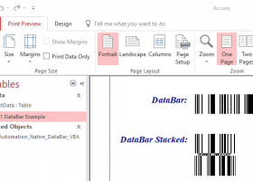 Access GS1 DataBar Barcode Generator screenshot