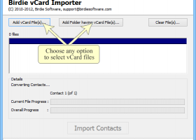 Import vCard to Outlook screenshot