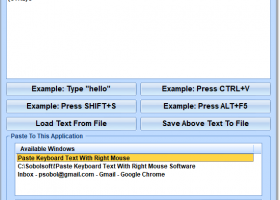 Paste Keyboard Text With Right Mouse Software screenshot