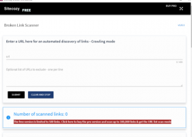 SiteCozy broken link checker for MS WIN screenshot