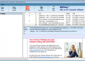 KDETools EML to PST Converter Software screenshot