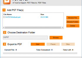 Export Emails from Outlook 2010 to PDF screenshot