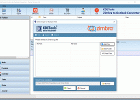 KDETools Zimbra to Outlook Converter screenshot