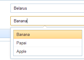 JavaScript Webix Combo screenshot