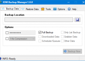 IDM Backup Manager screenshot