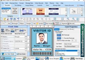 Professional Visitor Id Card Software screenshot