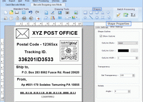 Shipping Barcode Label Generator Excel screenshot