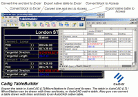 MicroStation to Excel - TableBuilder screenshot