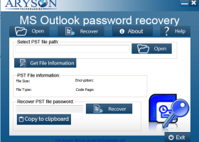 Aryson Outlook Password Recovery screenshot