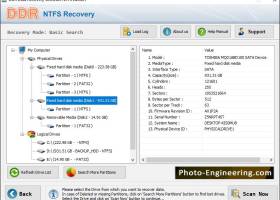 Windows NTFS Partition Recovery screenshot