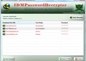 IDM Password Decryptor screenshot