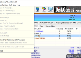 DiskGenius (PartitionGuru) screenshot