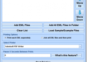 Print Multiple EML Files Software screenshot