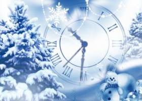 Snowfall Clock Screensaver screenshot