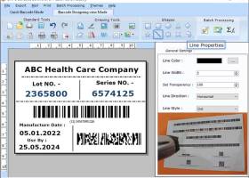 Medical Equipment Labels Maker Software screenshot