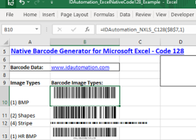 Excel Code 128 Barcode Generator for Windows 7 - Generate GS1 Code 128 ...