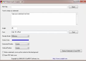 PDF Watermark Creator screenshot