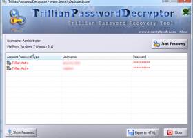 Password Decryptor for Trillian screenshot