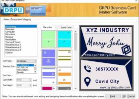 Customize Business Card Maker Program screenshot
