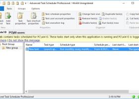 Advanced Task Scheduler Professional screenshot