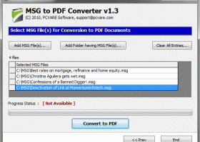 Outlook to Adobe PDF screenshot