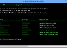 Password Dump for Internet Explorer screenshot