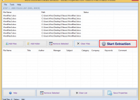 Word Document Details Extractor screenshot