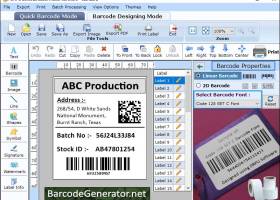 Bar Code Label Software screenshot